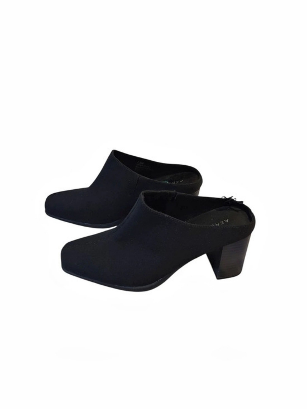 Aerosoles Marica Mule Black Square Toe Heeled Mules Size 7.5 M